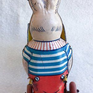 Tin Easter Bunny Cart